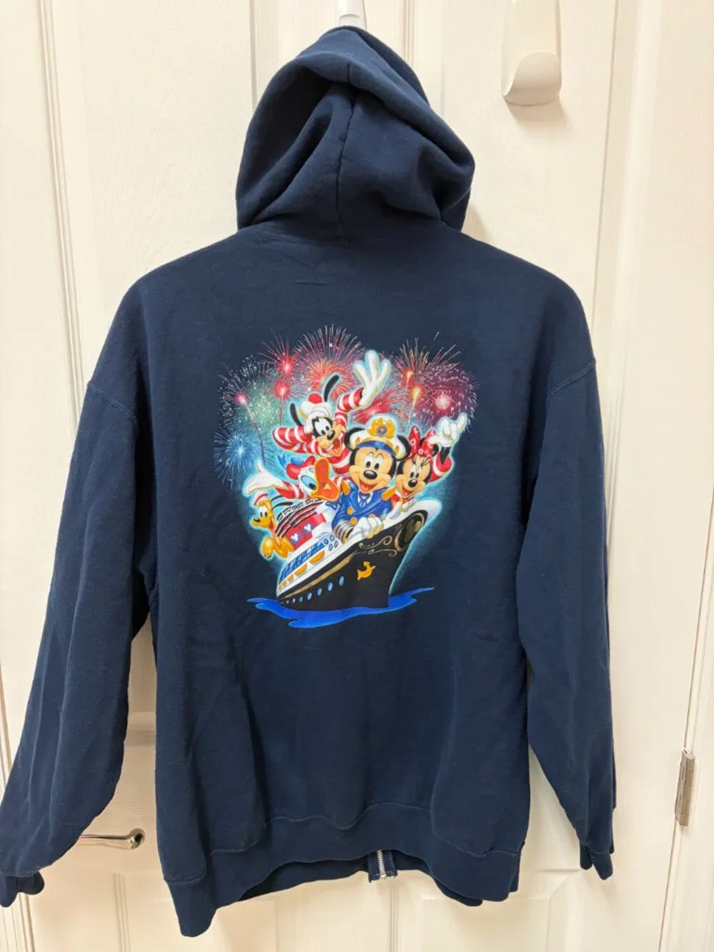 Disney Cruise Line Zip Up Hoodie Mickey Mouse and Friends Graphic XL